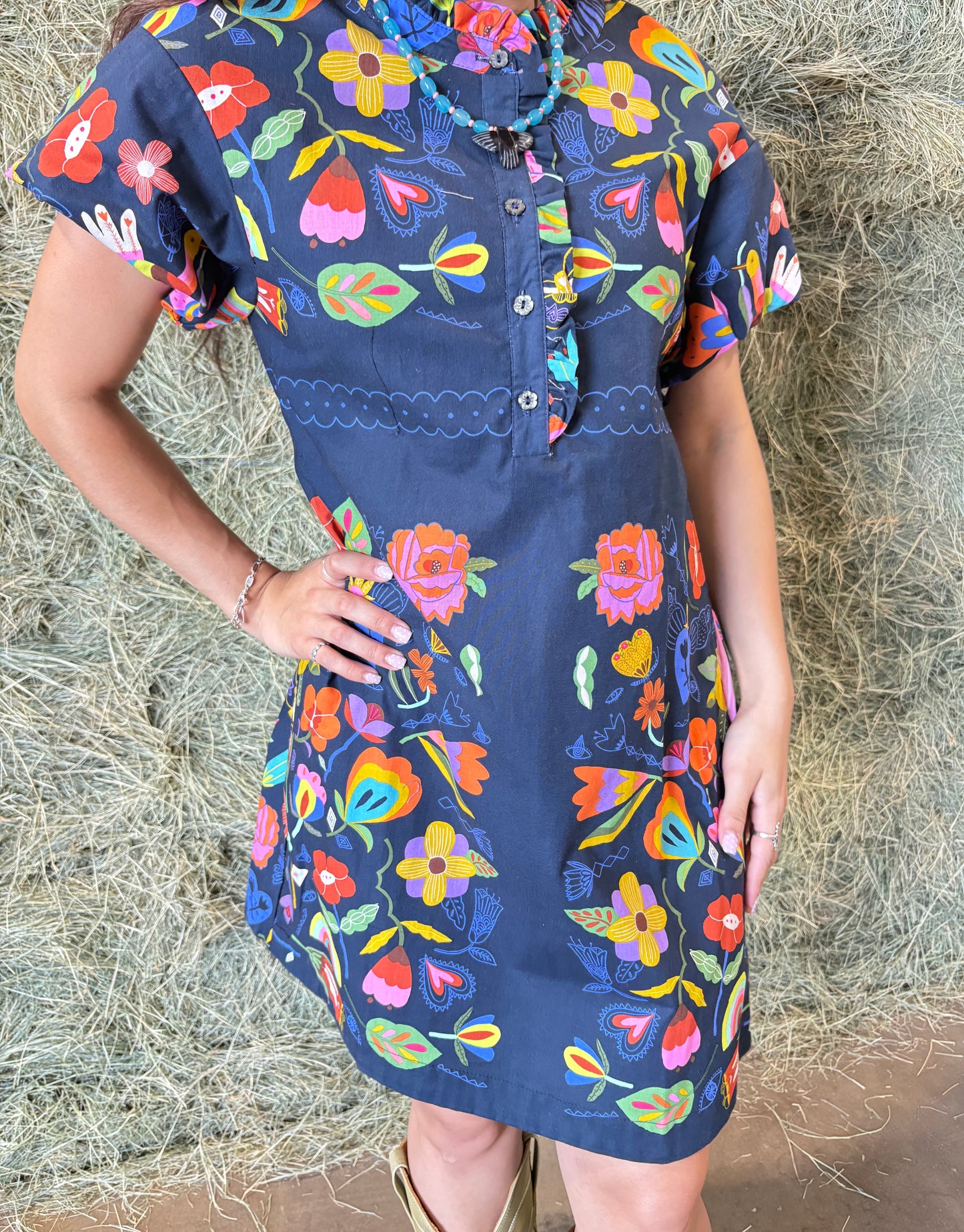 IJ-STR MRY CARLOTA NAVY DRESS