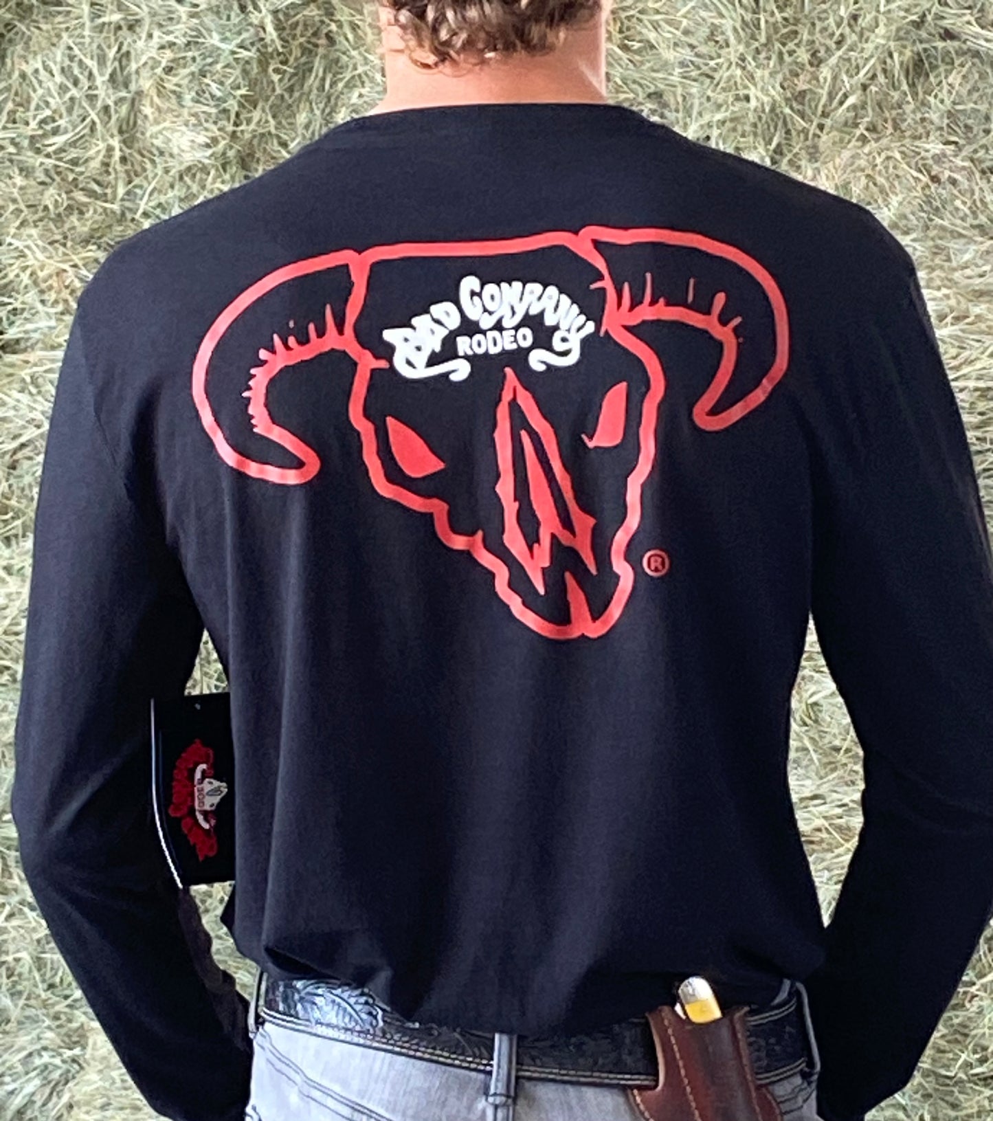 BC- black ls tee blk red logo