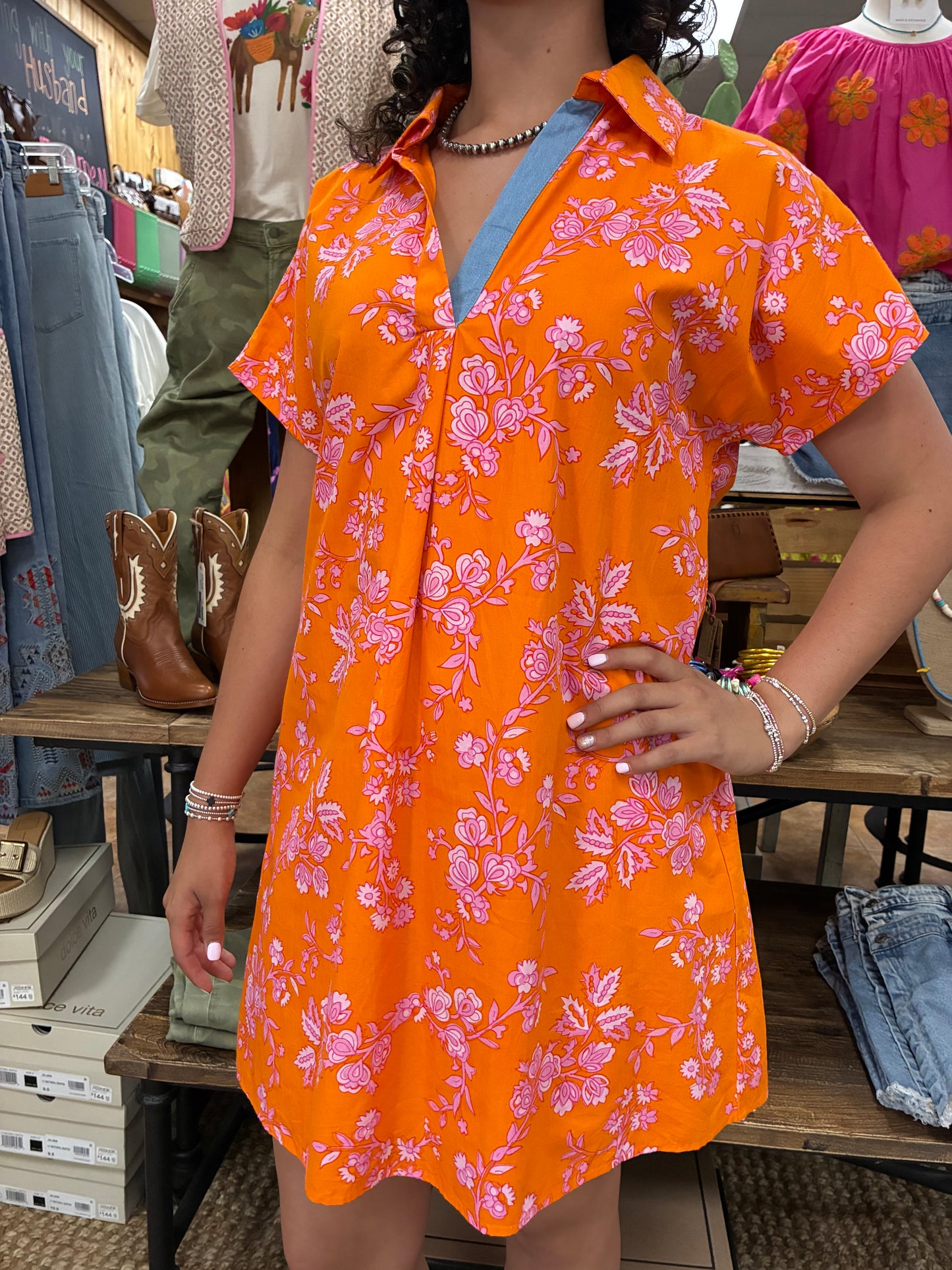 TL-FLORAL PATTERN DRESS