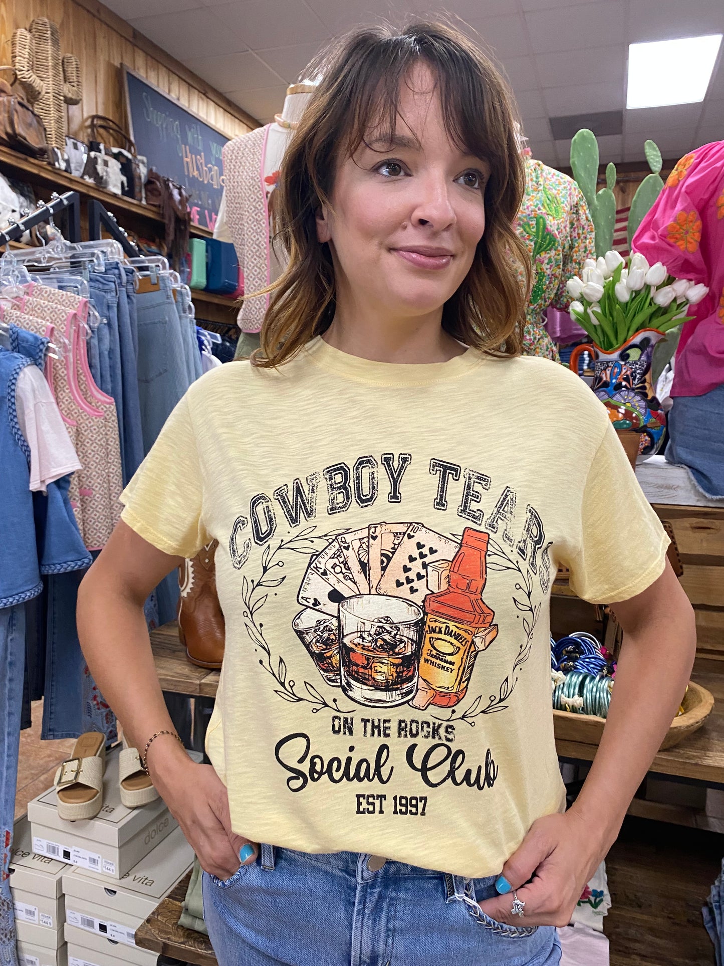 AU-COWBOY TEARS SOCIAL CLUB TEE