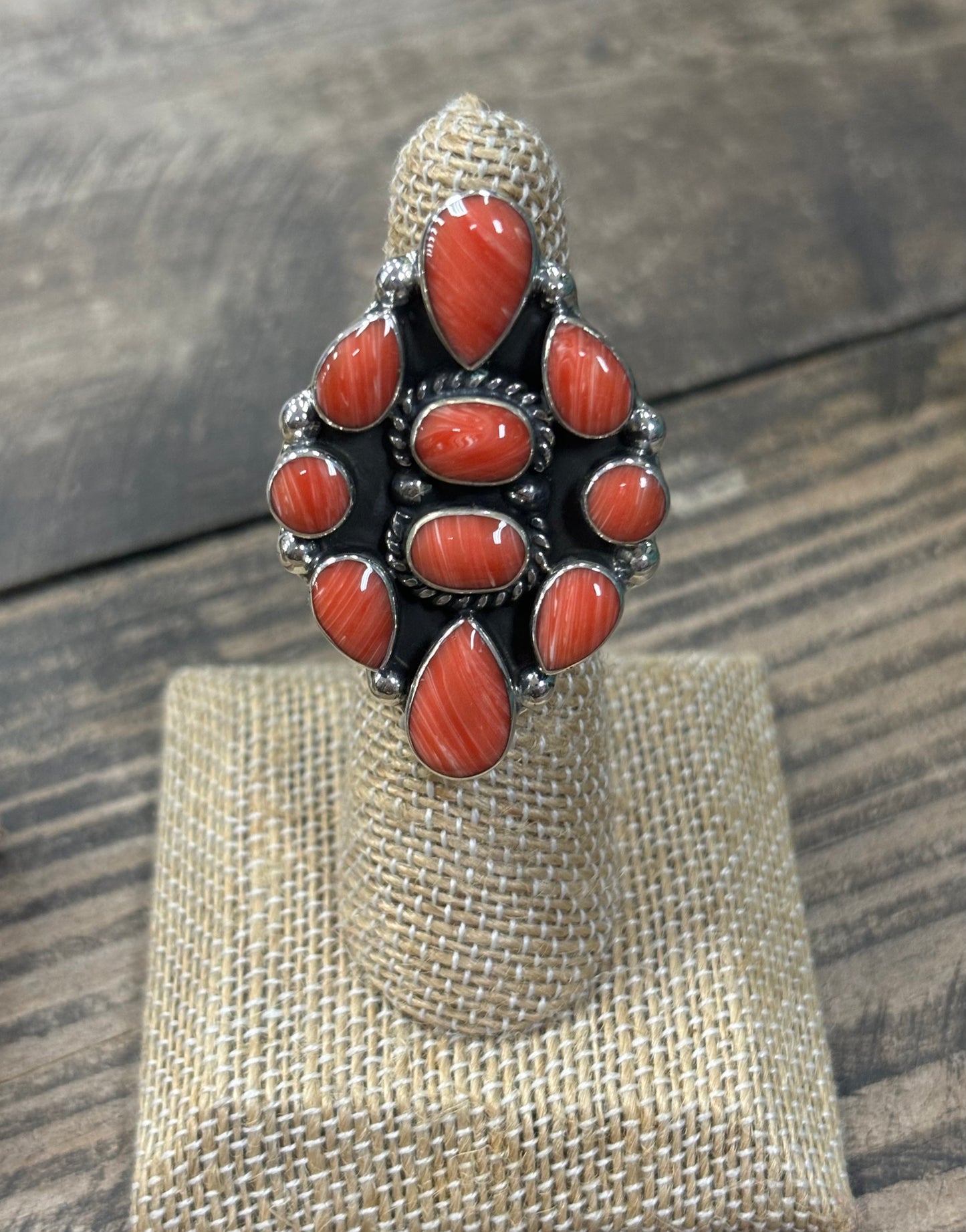 Coral Cluster Ring