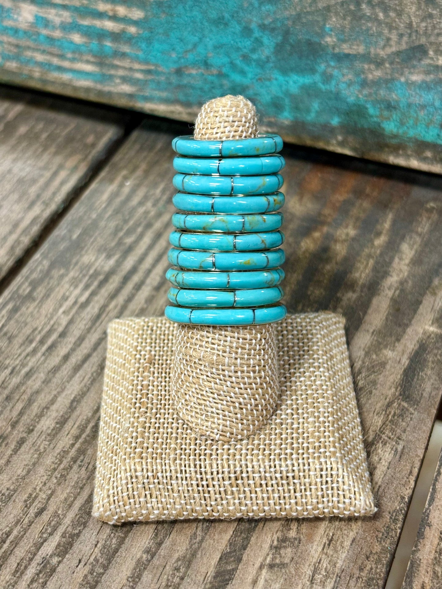 Turquoise and Sterling Silver Stacker Rings