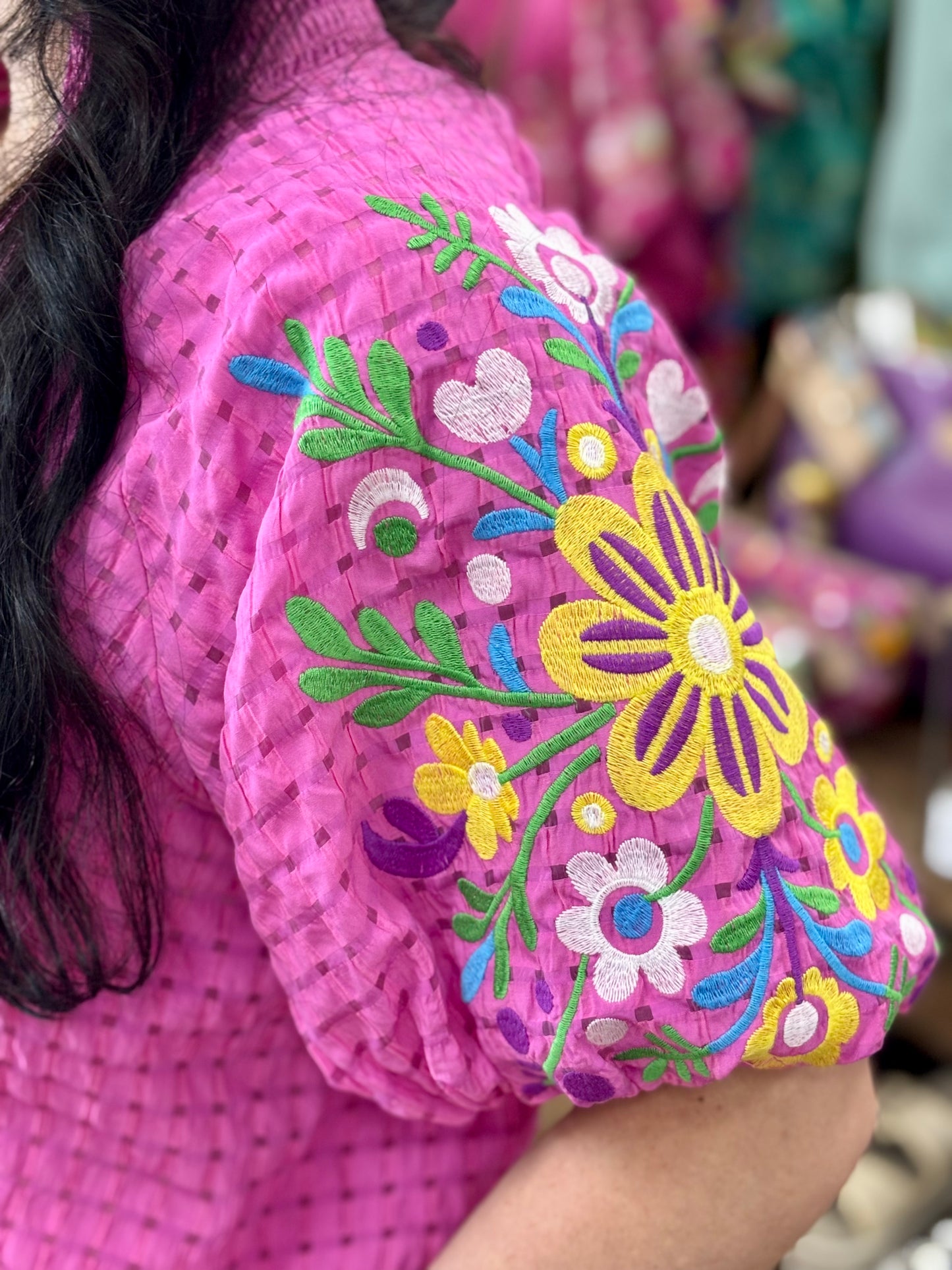 Pink Floral Blouse