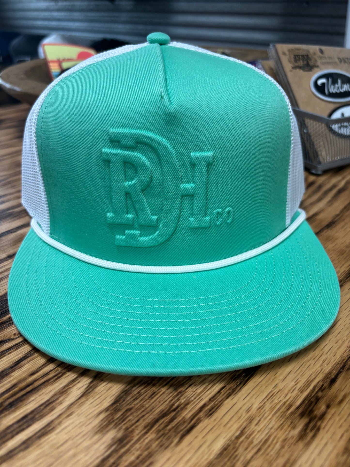 Mint Green & White Cap