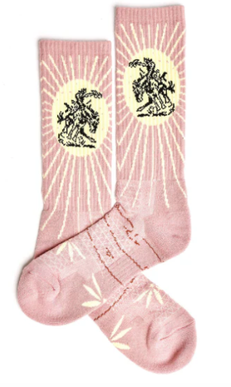 Lucky Chuck/Fringe Bucking Western Cowgirl Socks