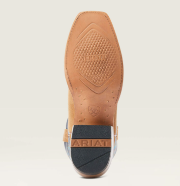 Men's Ariat Futurity Showman Western Boot-Dijon Roughout/Navy