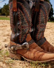 Men's Ariat Futurity Showman Western Boot-Dijon Roughout/Navy