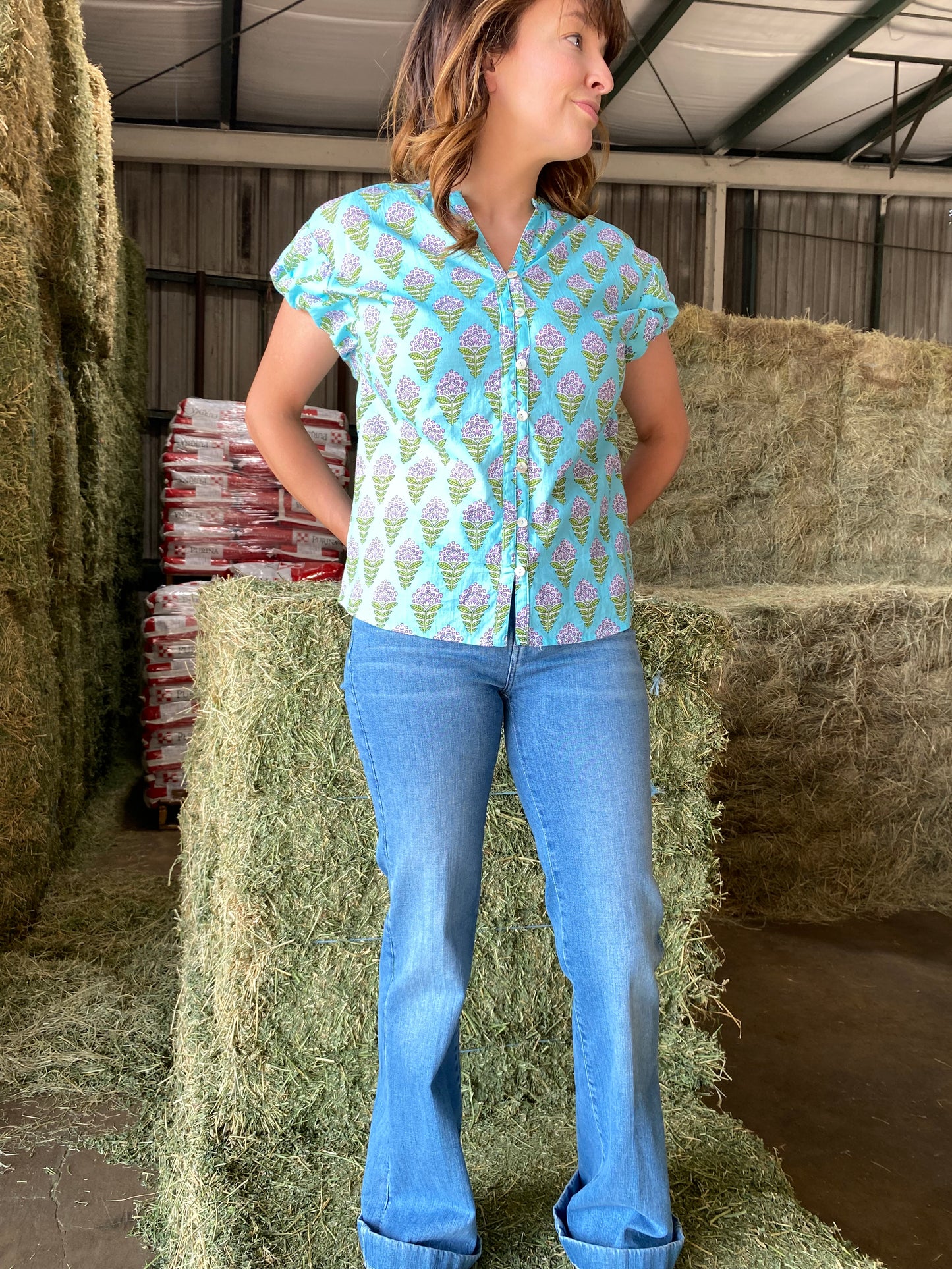IJ-POUF SLEEVE TOP