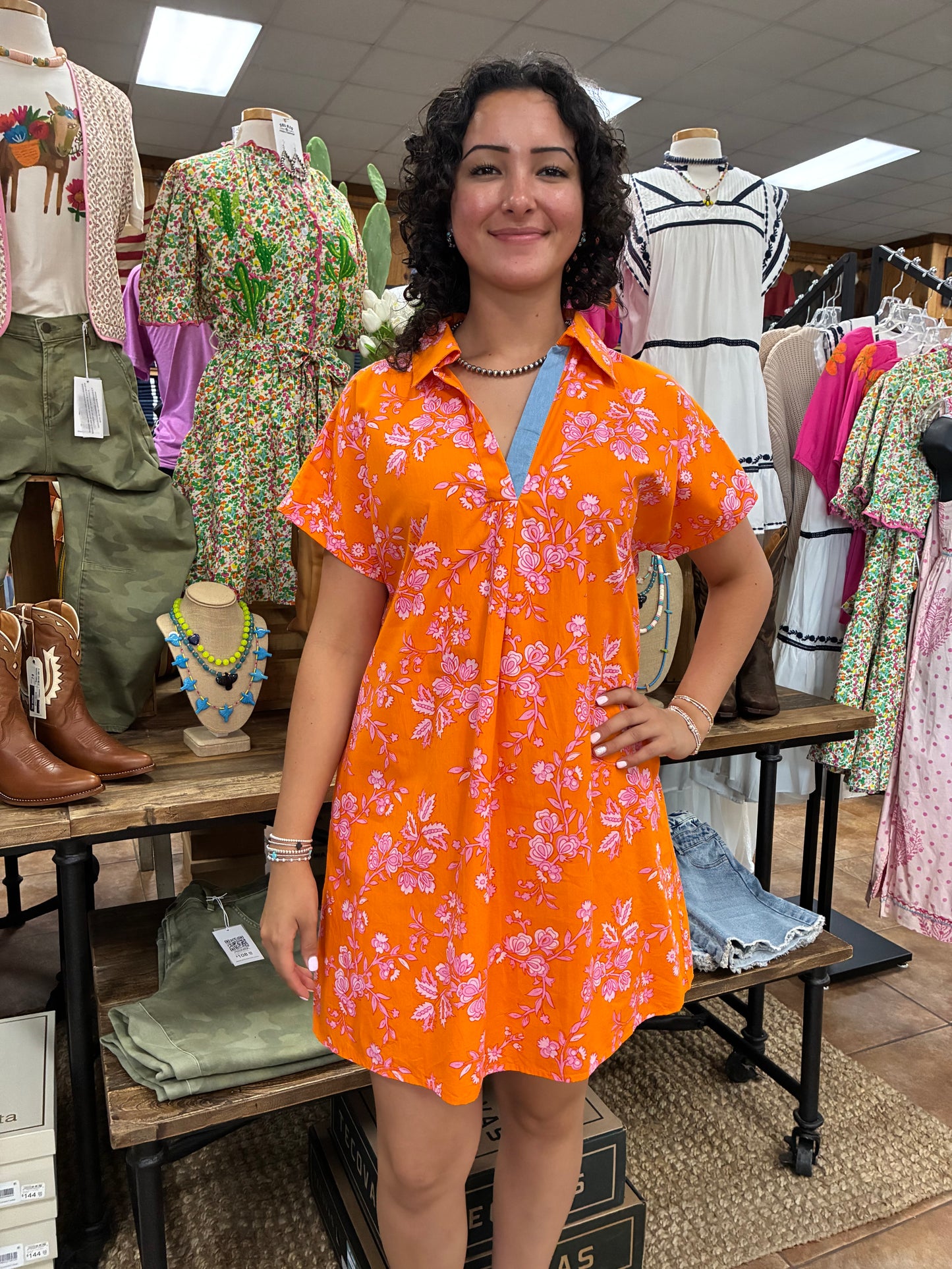 TL-FLORAL PATTERN DRESS