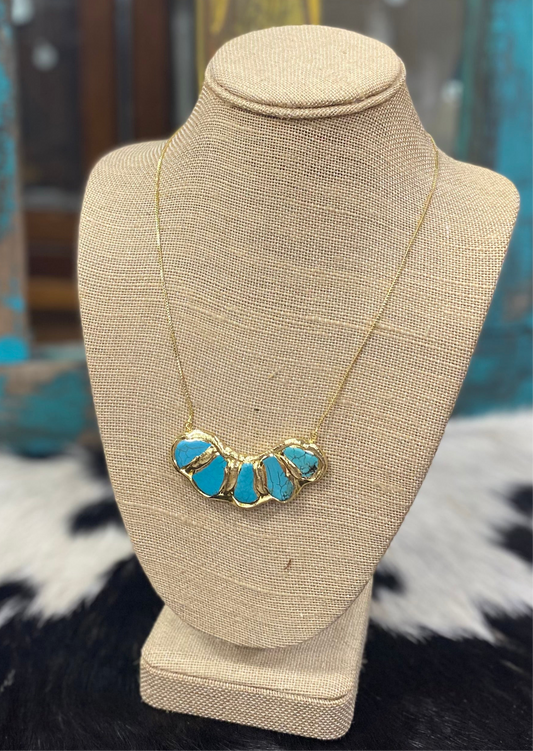 EE Gold Cluster Slip Necklace