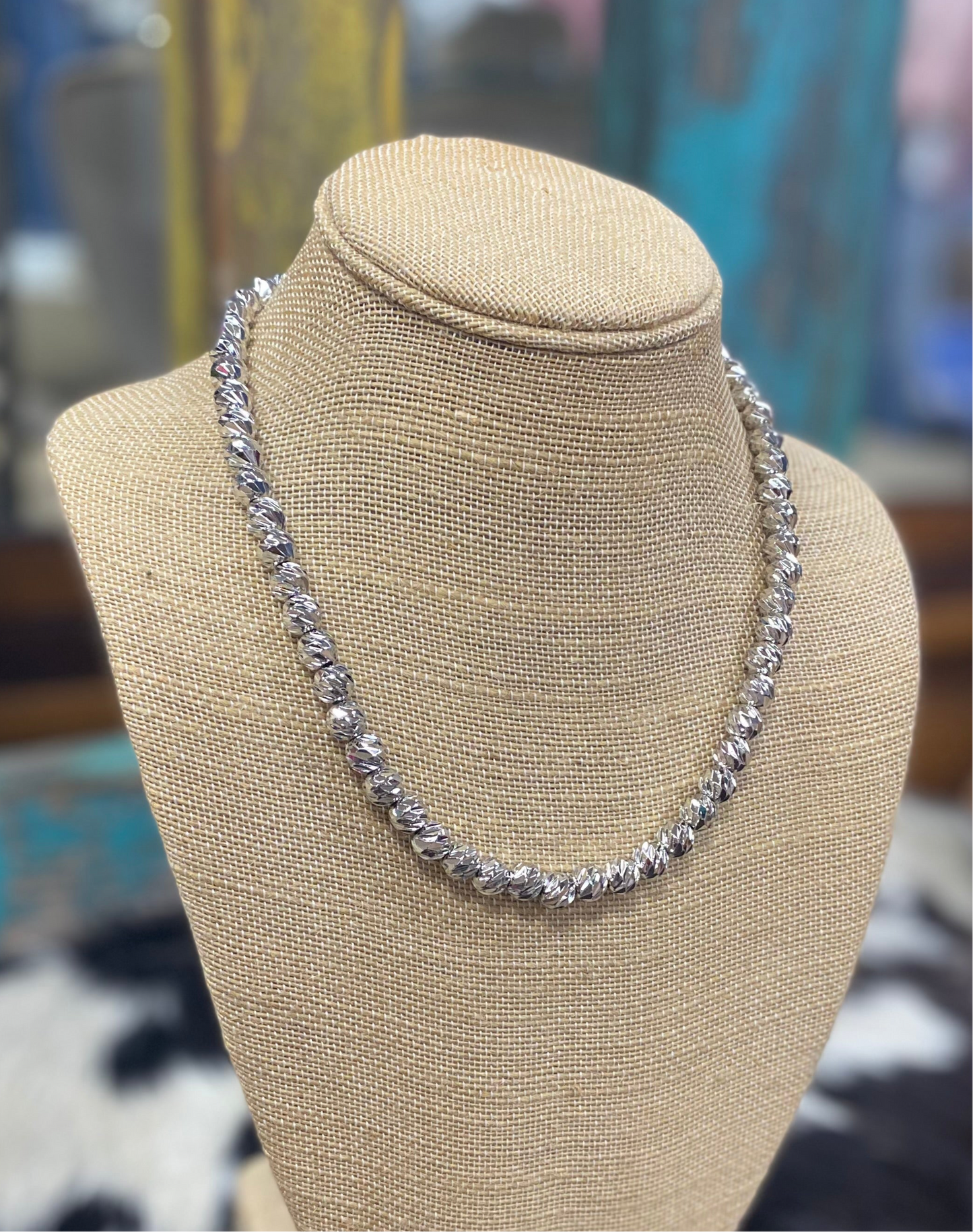 EE Silver Beam Necklace