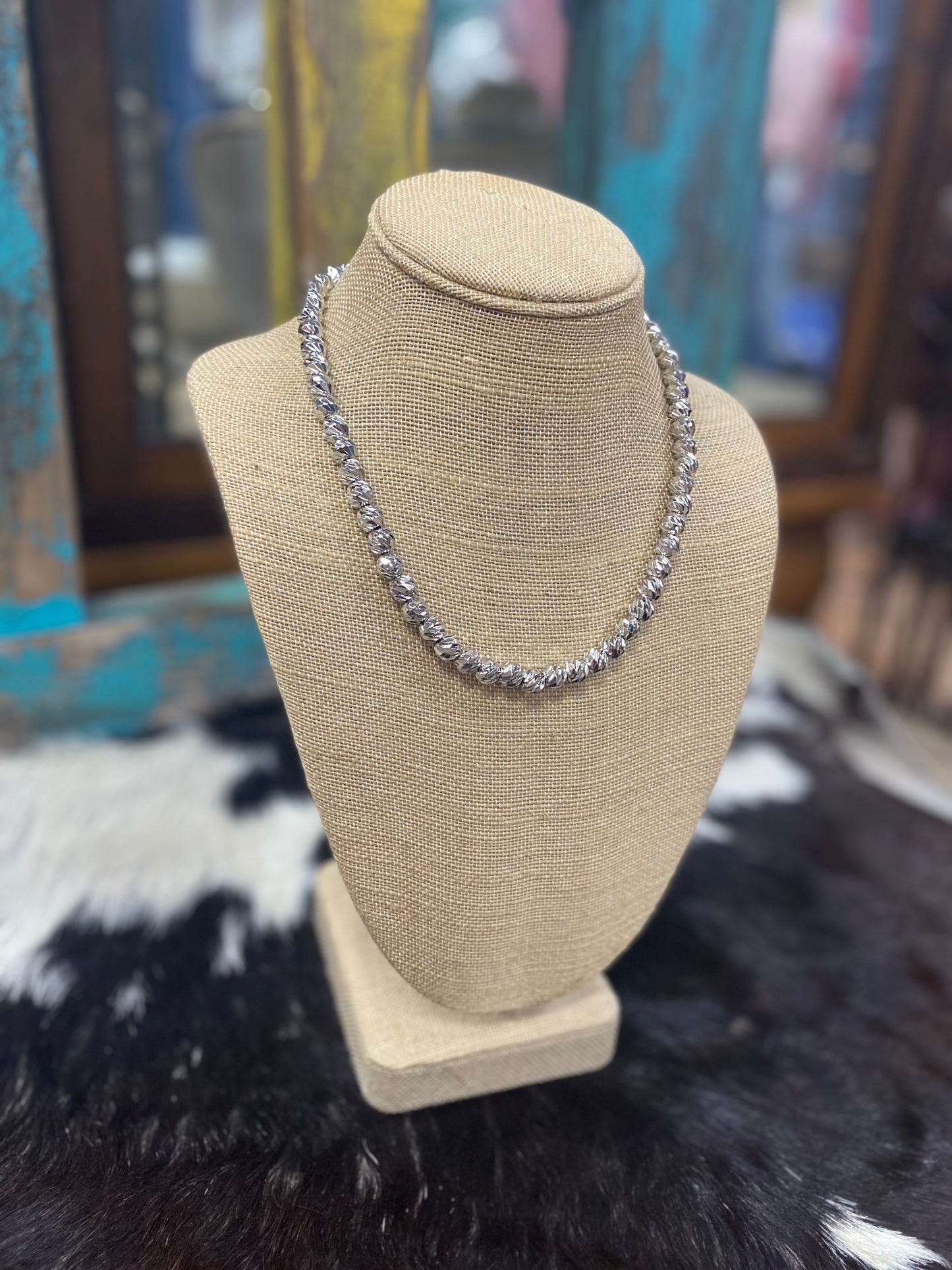 EE Silver Beam Necklace