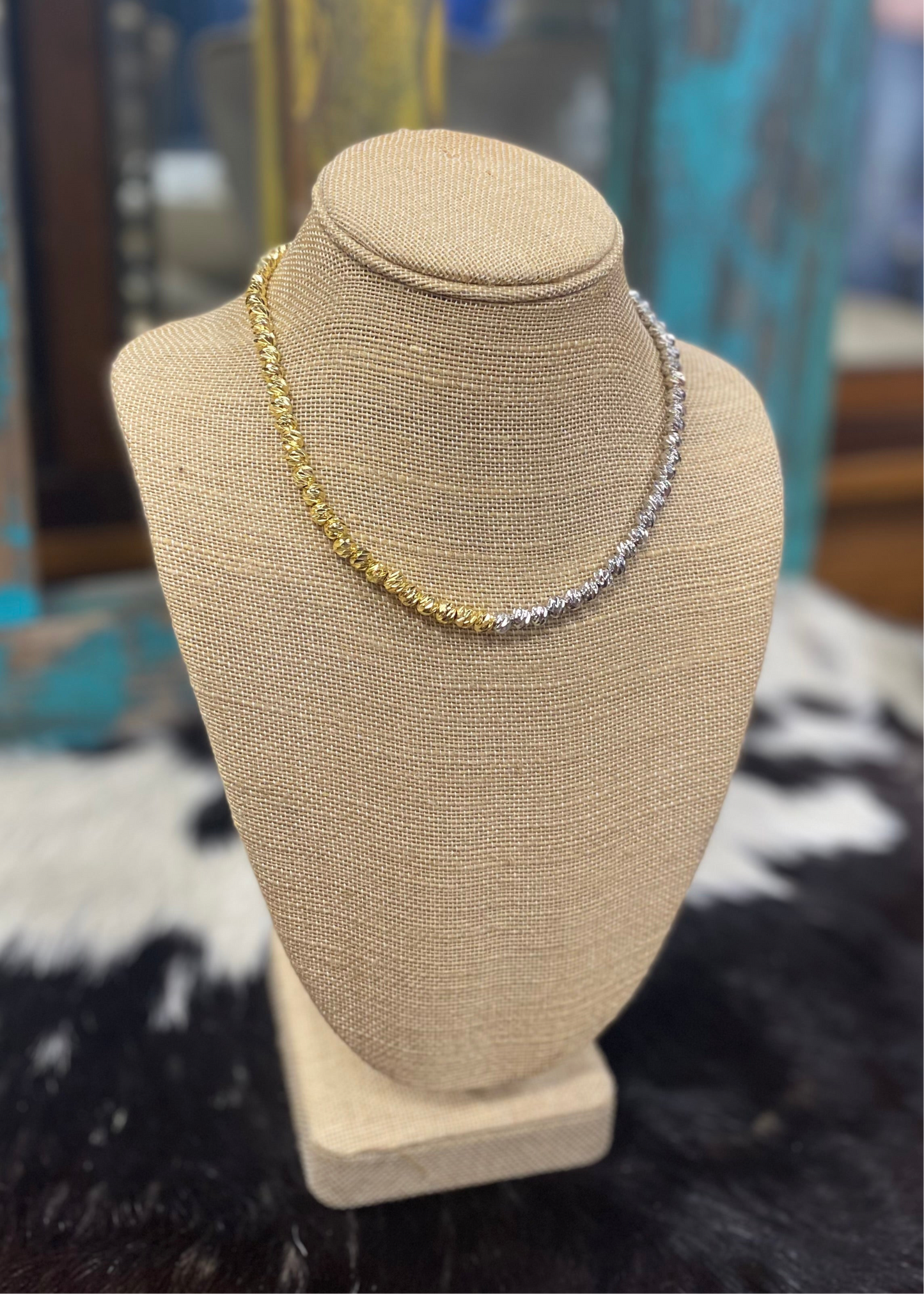 EE Silver/Gold Beam Necklace
