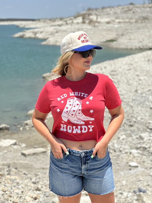 Red White Howdy Tee