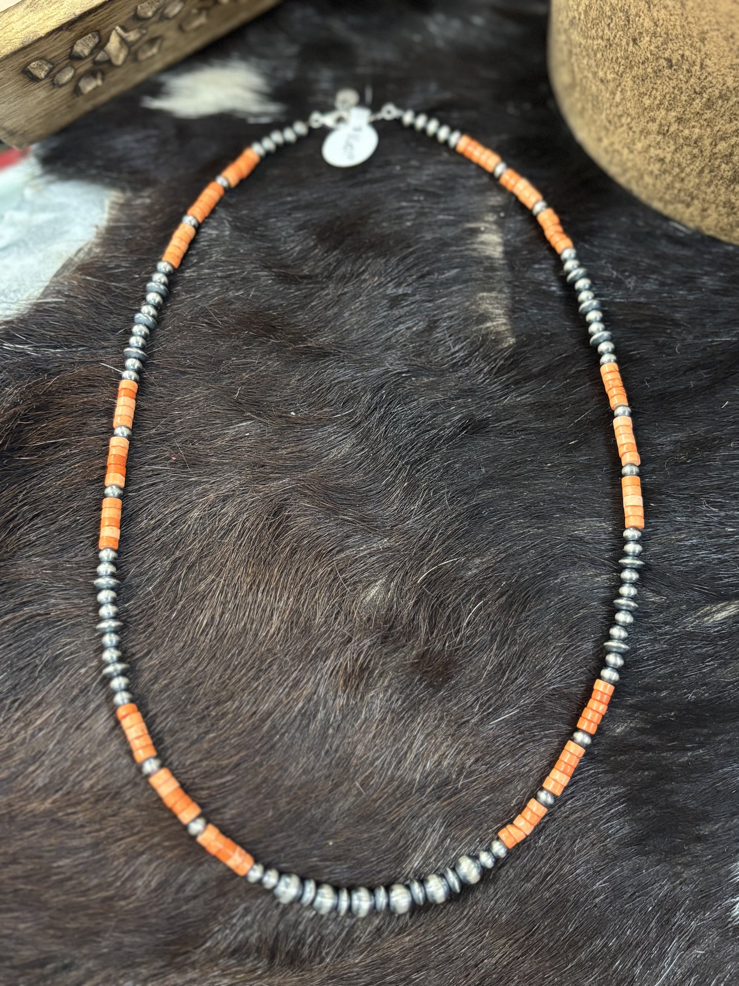 Coral & Navajo Pearl Necklace