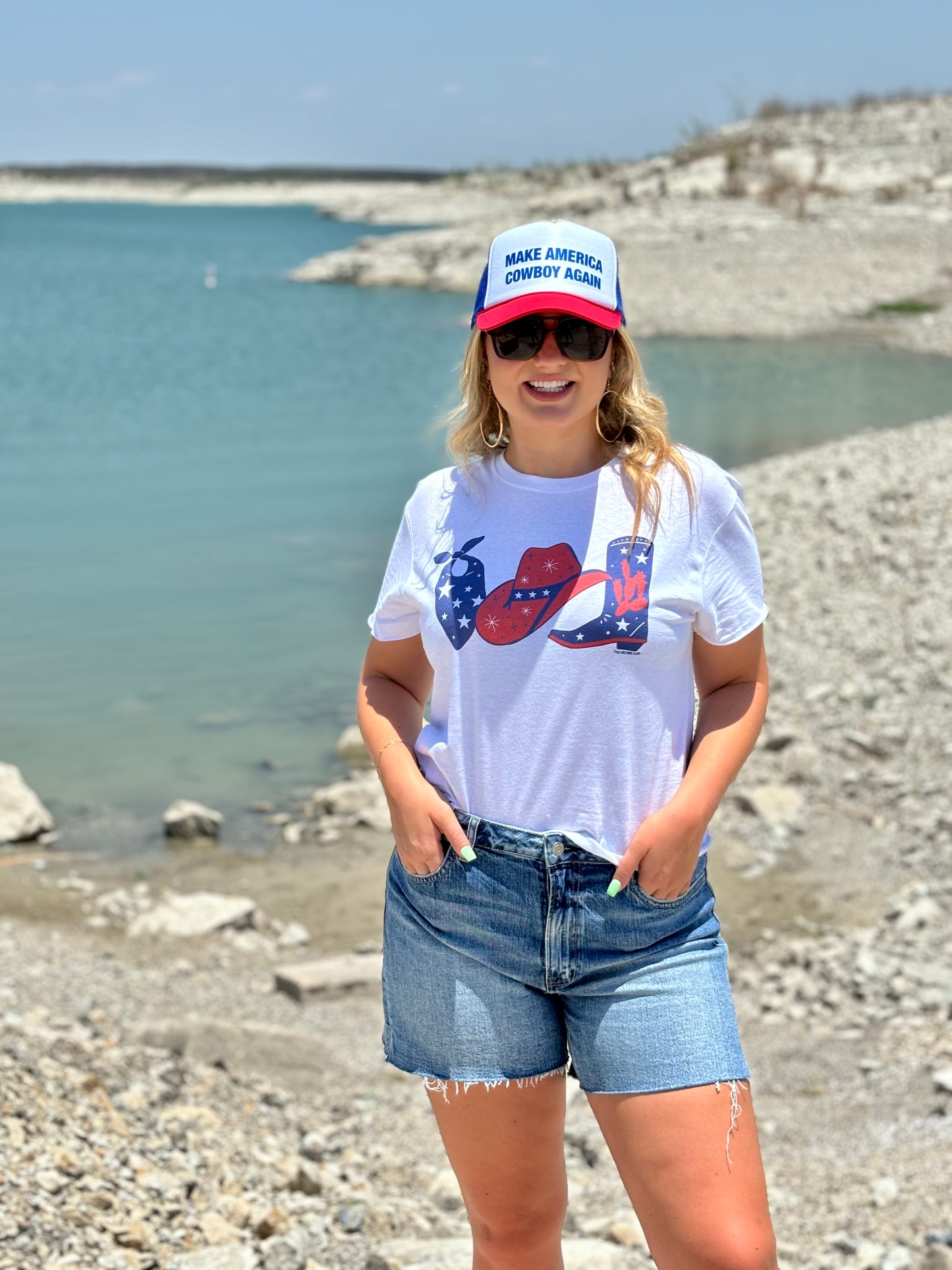 Bandana, Hat, Boot Tee