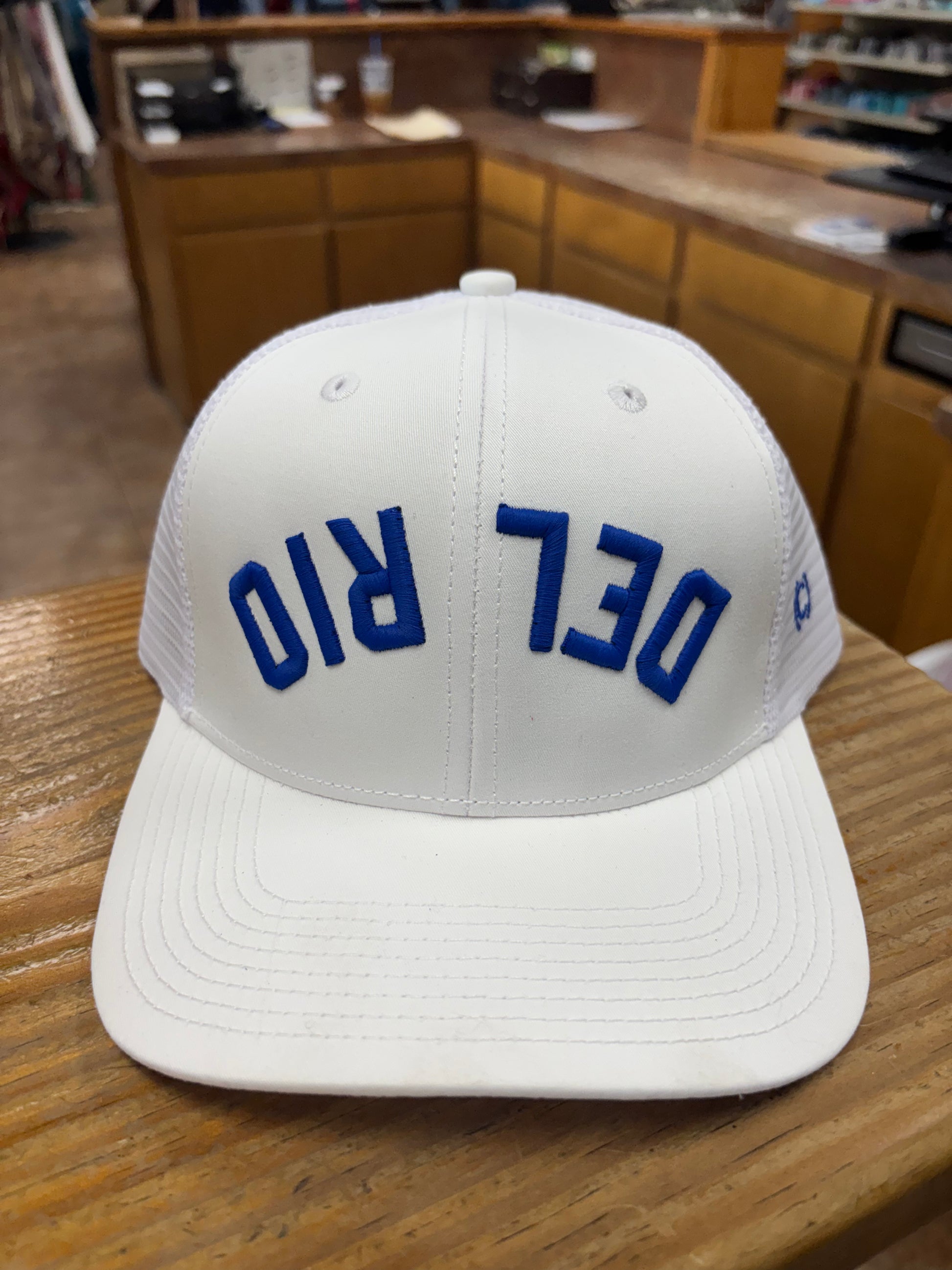 Del Rio Authentic Upside Down Del Rio-White & Royal Blue – Del Rio Feed & Supply
