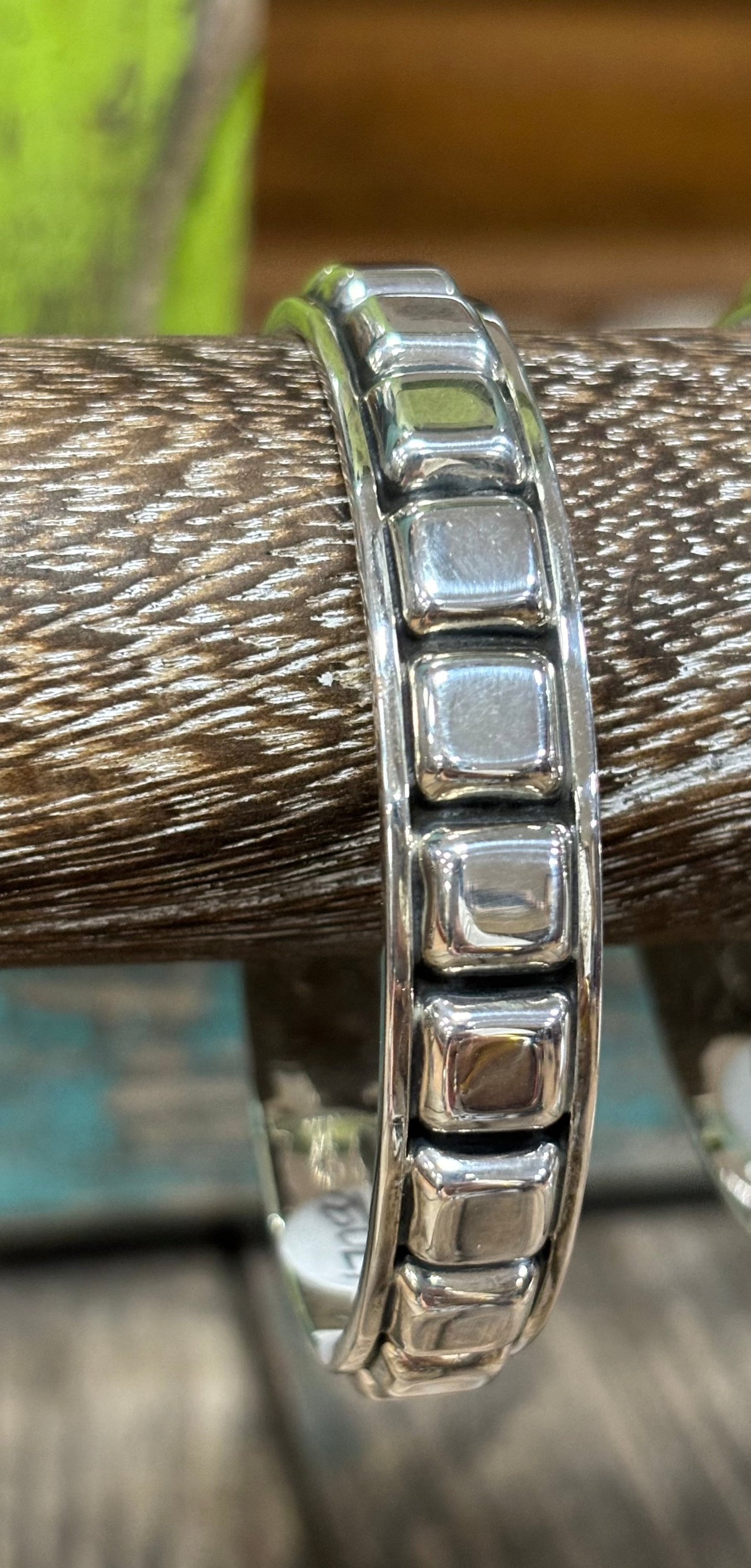 Sterling Silver Squares Bangle Bracelet