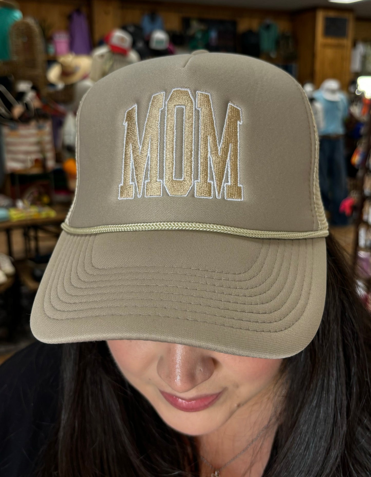 MOM Tan Trucker Cap