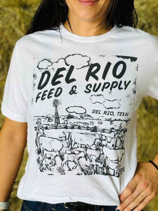 El Rio First Tee Del Rio Feed & Supply Adult T-Shirts
