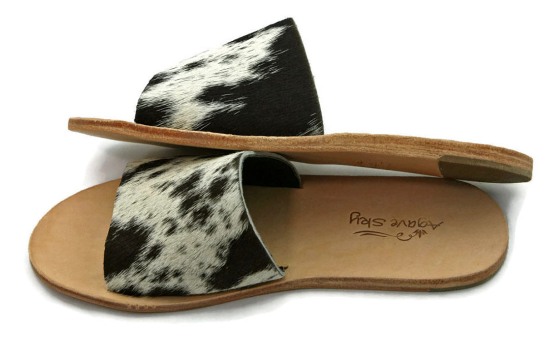 Agave Sky Cowhide Sandals