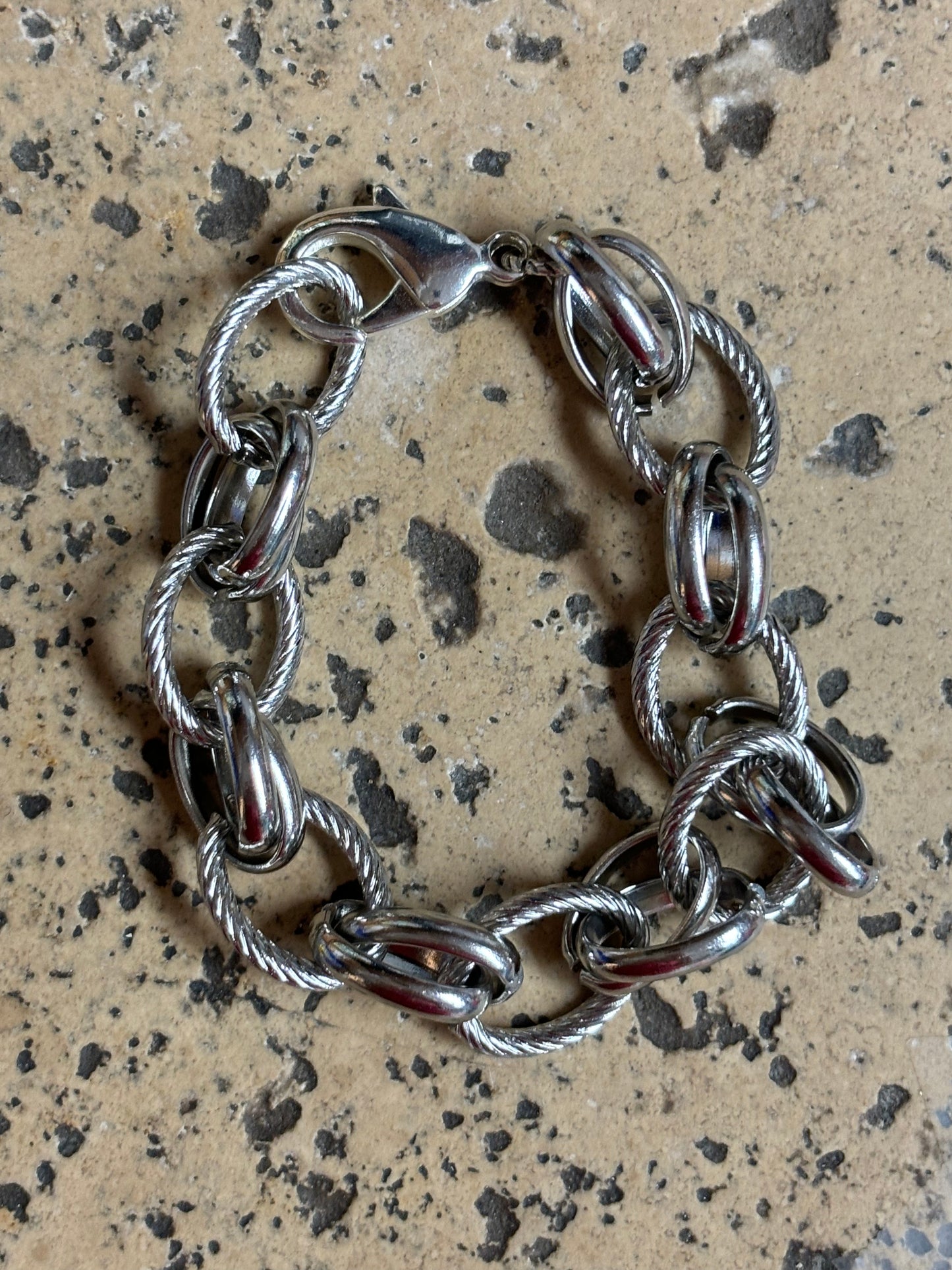 Heavy Silver Link Bracelet