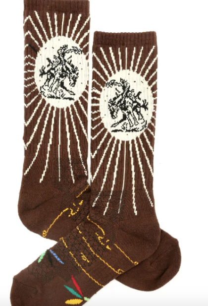 Lucky Chuck/Fringe Bucking Western Cowgirl Socks