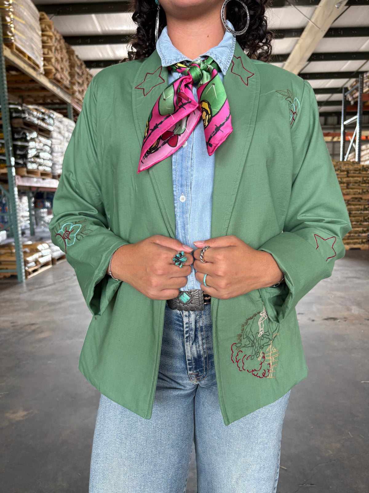 Floral Bucking Blazer